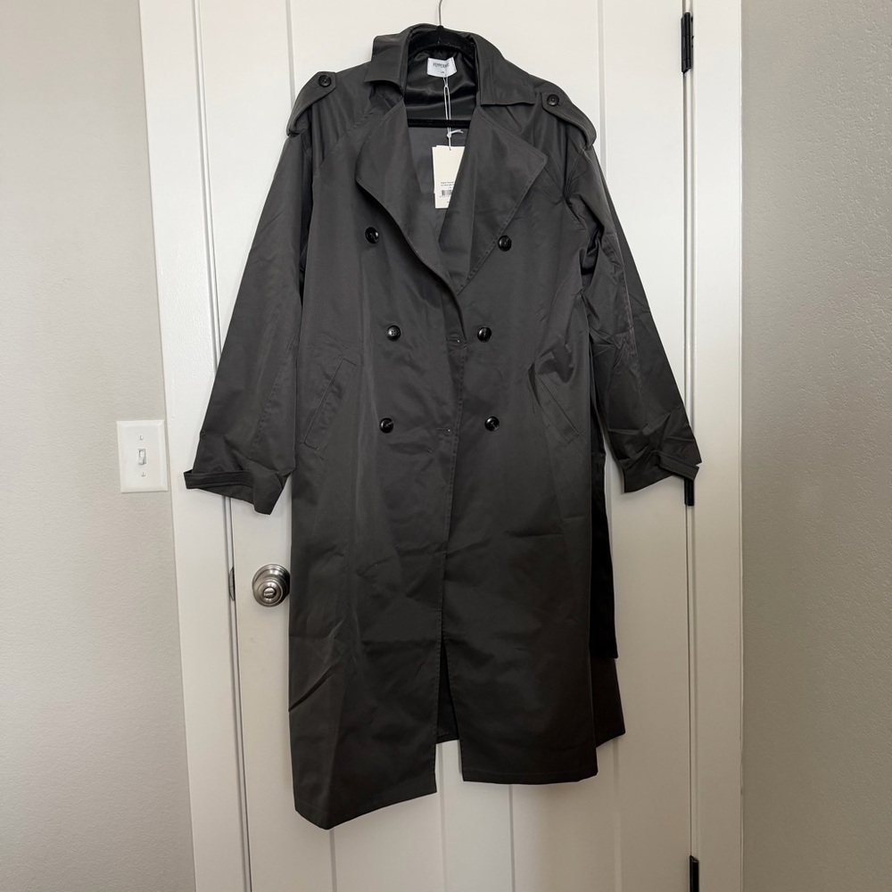Peppermayo grey thin trench